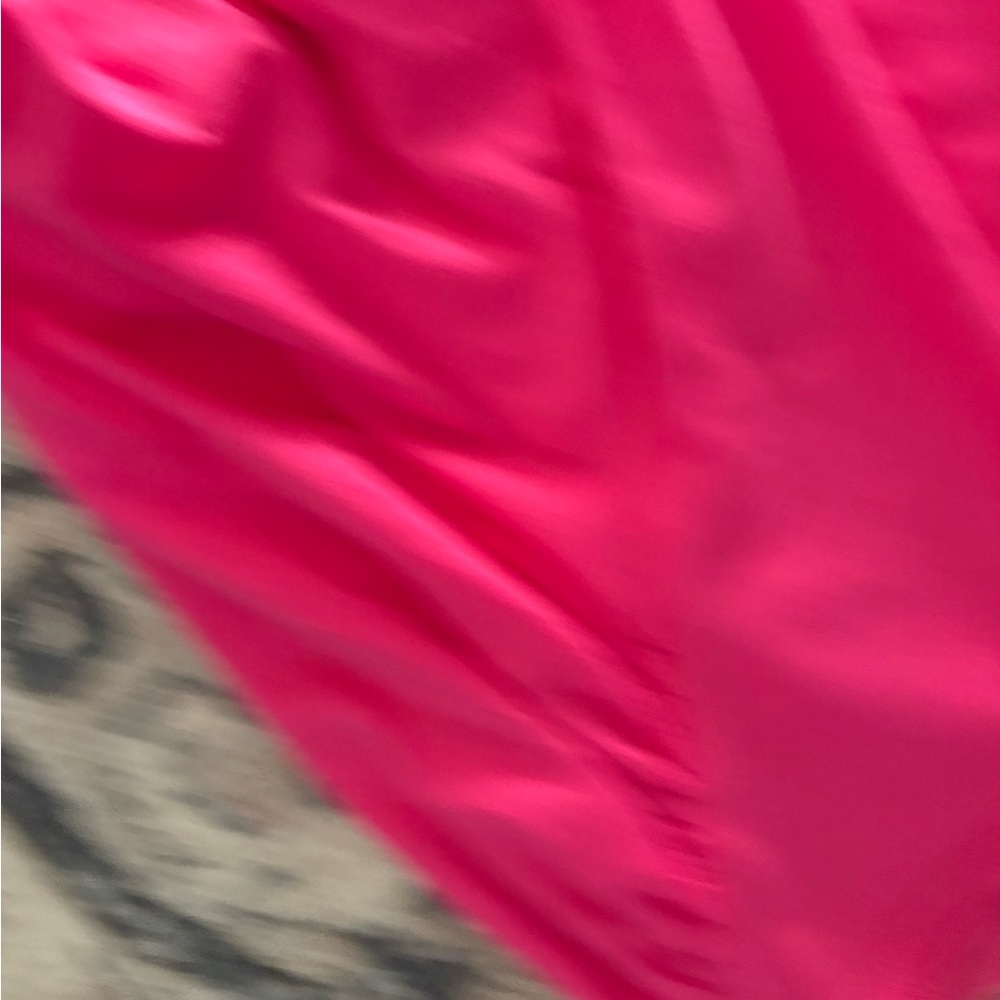 LOFT Hot Pink Short Bubble Sleeve Cotton T-Shirt - Picture 6 of 6